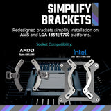 Refrigerador Liquido Master 240 Core Ii Aio Con Argb, 400mm