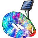 Luz Led Solar Navideña, Manguera X 12 Metros Y 100 Leds Multicolor