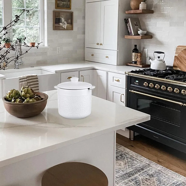 Bstkey Recipiente De Grasa De Tocino De Ceramica Con Colador