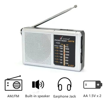 Radio Bolsillo Reproductor Am Fm Portable Inalámbrico Antena 1