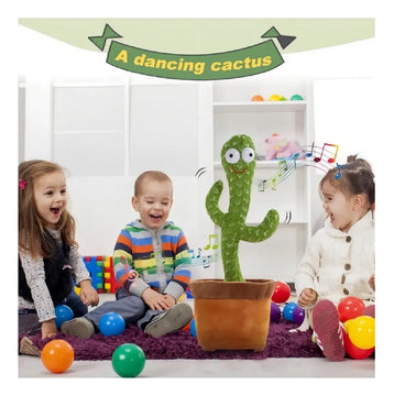 Cactus Bailarín Musical Repite Voz Recargable Interactivo