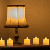 24 Velas Ligeras Electrónicas De Led Con Efecto Llama Luz Amarilla - Cilindro