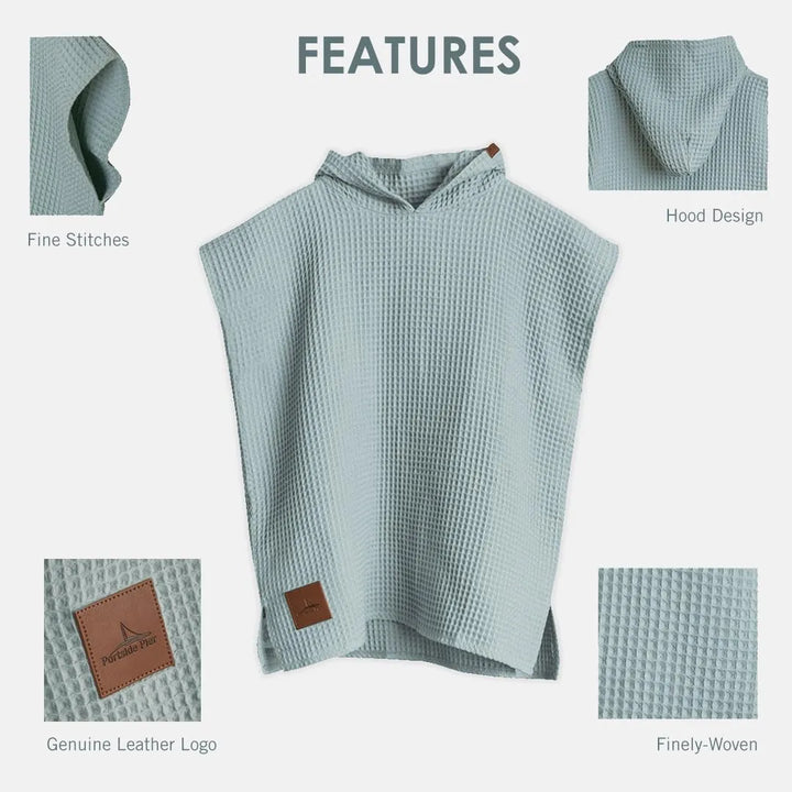 Portside Pier - Poncho De Toalla Con Capucha Premium Para Ni