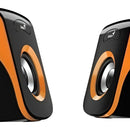 Parlantes Genius Sp-q180 Naranja Usb Jack 3.5mm Audio 6w