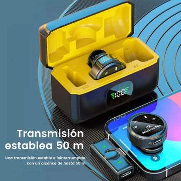 Micrófono Inalámbrico De Solapa Profesional Clip Magnético Para Celular Puerto Usb Tipo C Y Adaptador Para iPhone Lightning, Filtros Antipop, Usb Computadora, Reducción Del Ruido, Estuche De Carga
