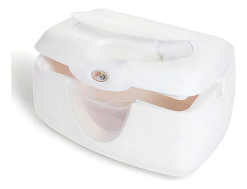 Munchkin Warm Glow Calentador de Toallitas Húmedas | Modelo 10049 | Luz nocturna con autoapagado 10 min | Capacidad 100 toallitas | Calentamiento arriba | Bajo voltaje | Ventana nivel | Libre de BPA