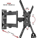 Soporte Para Tv De 32 A 58inch Base Extendible Giratorio P4 Negro