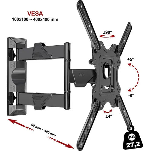 Soporte Para Tv De 32 A 58inch Base Extendible Giratorio P4 Negro