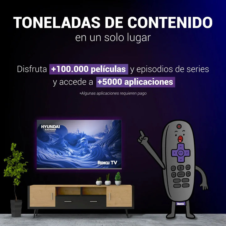 Televisor Hyundai Smart Tv 50 Pulgadas 4k - Roku Tv