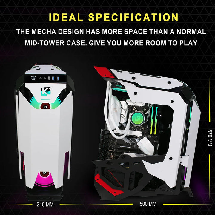 Kediers C650 Mech Pc Case Atx Tower Gaming Computer Case Con