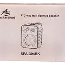 Parlante 4 Pulgadas 2 Vias 20w Mas Soporte American Sound Negro