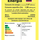 Lavadora Semi-automática Acros Hasta 10kg Blanco