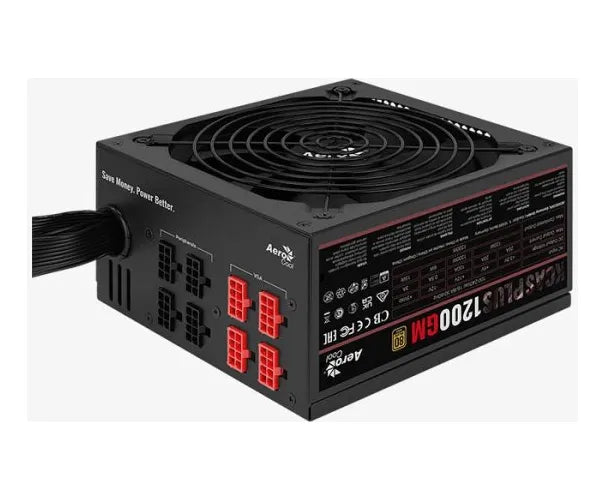Fuente De Poder Aerocool Kcas Plus 1200w 80 Plus Gold Negro