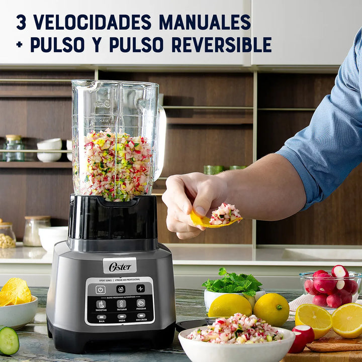Licuadora Oster® Profesional Xtreme Mix, Reversible, 2l,gris Color Gris
