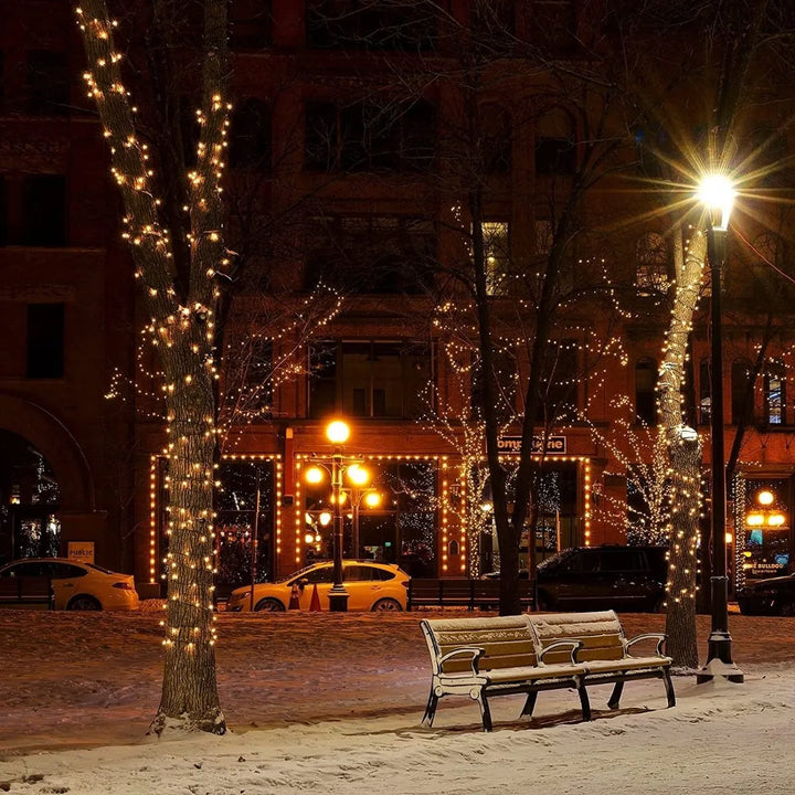 Instalación 200 Led Luz Calida Decoración Navideña Bombillos