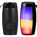 Parlante Portatil 3 Usb Inalambrico Luces Led Bluetooth 5w Negro