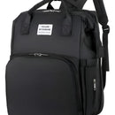 Mochila Pañalera Cuna Impermeable Multifunción Bebé Viaje Color Negro