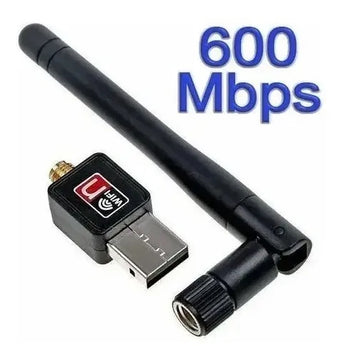 Adaptador Wifi Usb 600mbps Antena 802.iin 802-1 Wireless