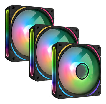 Combo 3 Ventilarores Jazzcooling Argb Ha-120 Gamer