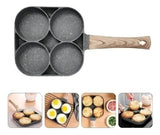 Sarten Antiadherente En Ceramica 4 Puestos En 1 Color Gris oscuro