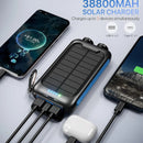 Cargador Solar, Cargador De Teléfono Portátil De 38800 Mah Azul Claro