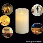 Vela Decoración Navidad Luz Led 12,x7,5 Cm Velas Wm1201g-c