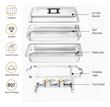 Set 4 Samovares Industrial Acero Inox De 8 Lts 2 Quemadores