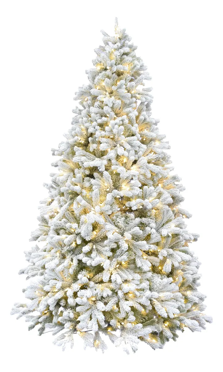 Fraser Hill Farm Arbol De Navidad Artificial Flocado De 7.5