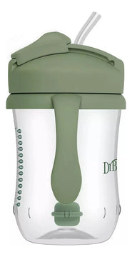 Vaso Entrenador Con Pitillo / 9 Onz Dr. Brown's / 6+ Verde Musgo Lisa