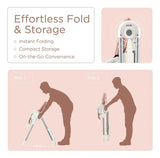 Silla Alta Plegable 3 En 1 Para Bebé 7 Alturas 4 Reclinables