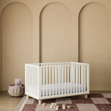 Storkcraft Sicily - Cuna Convertible Con Barandilla Para Ni. Color Avena Esmerilada Con Madera Flotante