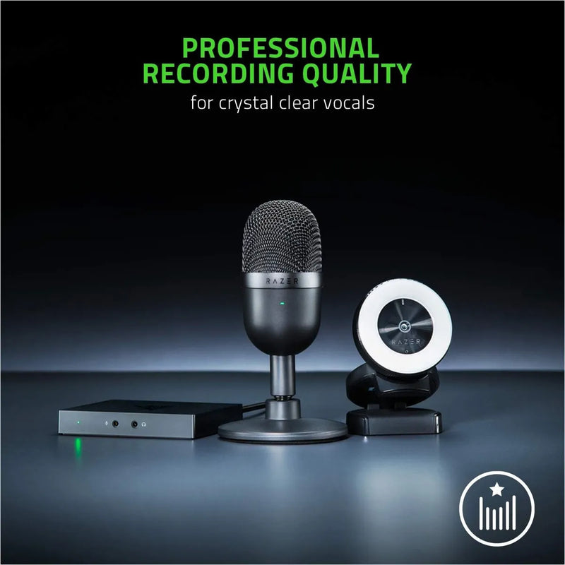 Micrófono Usb Gamer Razer Seiren Mini Compact Supercardioide Negro Clásico