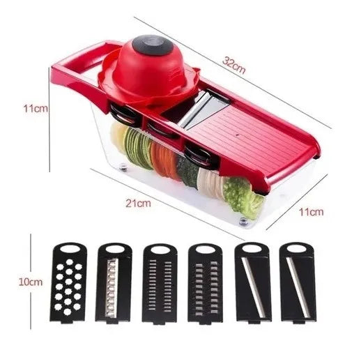 Ayudante Cocina Rallador/cortador Verduras Mandoline 6 En 1