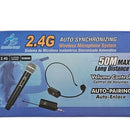 Micrófono Inalámbrico 2doble Receptor Plug American Sound Negro