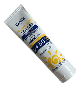Bloqueador Protector Solar Cara Cuerpo Uv Crema Delia Spf 50
