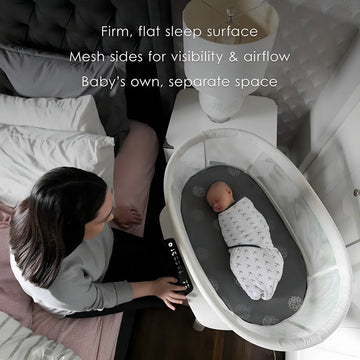 4moms Mamaroo Sueño Cuna, Moisés Del Bebé Bluetooth Y Mueble Color Blanco