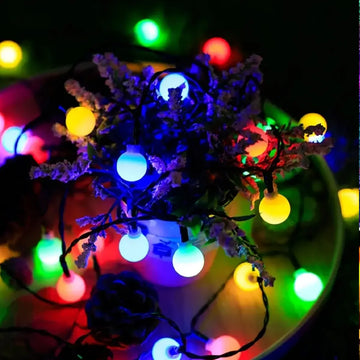 Luces Navideñas 5 Metros Panel Solar Rgb Secuencial Decora