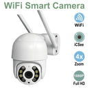 Cámara de seguridad WiFi para exteriores, 2 megapíxeles, sonido, visión nocturna, color blanco