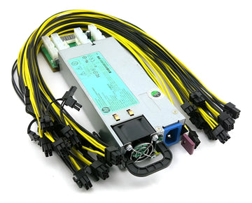 Fuente De Poder Real Hp 1200 Watts Mineria 80 Plus Platino Negro