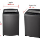 Lavadora Lg 18kg Smart Inverter Turbodrum Gris Wt18dvtb Negro