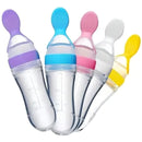 Biberon Con Cuchara En Silicona Para Bebes Color Colores Liso