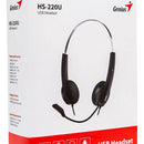 Auriculares Con Micrófono Genius Hs-220u Usb Color Negro
