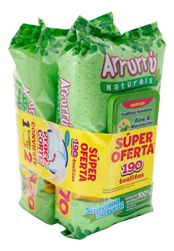 Toallitas Arrurru Aloe Y Manzanilla 190 Unidades