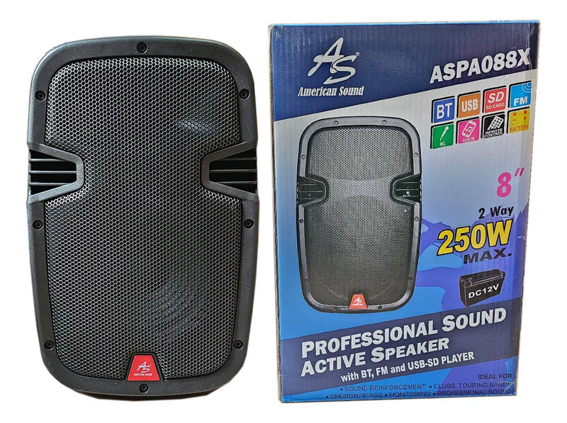 Parlante American Sound 250w Recargable + Tripode Metalico Negro