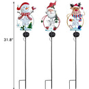 Decoracion Navidena Led De 3 Luces Solares Con Paneles De Al