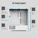 Gabinete Caja Chasis Gamer Aerocool D502a Blanco 4 Ven Argb