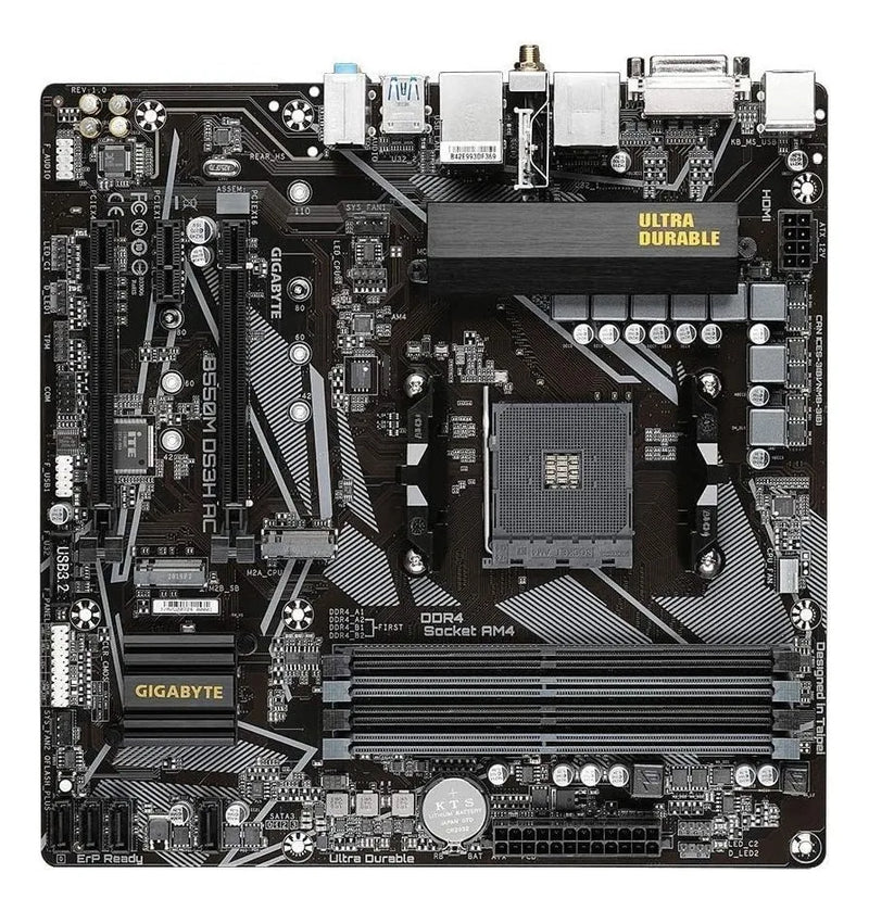 Motherboard Gigabyte B550m Ds3h Ac Amd Am4 Ddr4 Wifi Negro