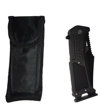 Navaja Táctico Cuchillo Supervivencia Daga Plegable Militar Negro