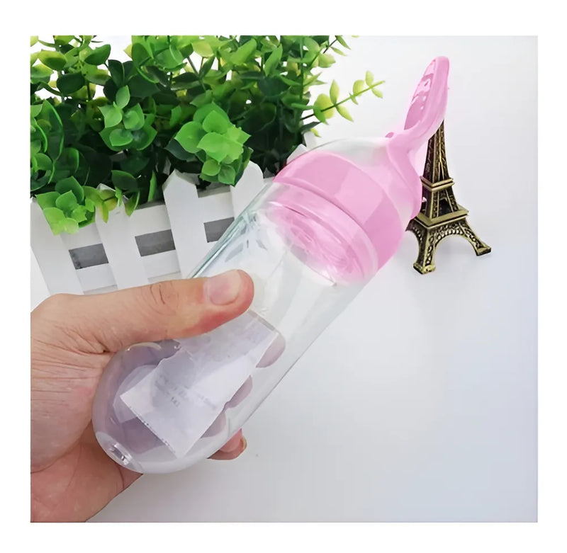 Biberon Con Cuchara Alimentador Papilla Pra Bebe Dosificador