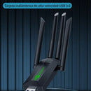 Adaptador Wifi Usb 5g Dual Band 1200 Mbps Receptor 4 Antenas